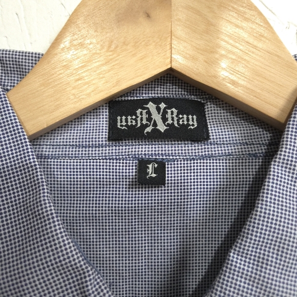 Xray | Men's Grey Spotted gradient Button Down Shirt - Picture 7 of 10